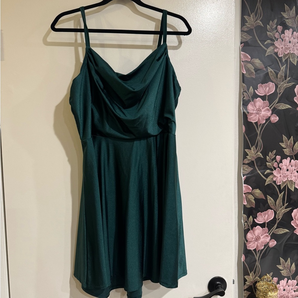 Elegant Green Draped Dress